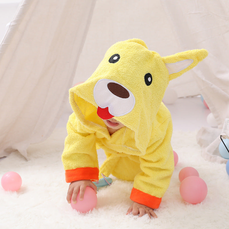 Cartoon Cute Animal Modeling Baby Bath Towels Baby Bathrobes Cotton Children's Bathrobes Baby Hooded - Kids kingdom Shop