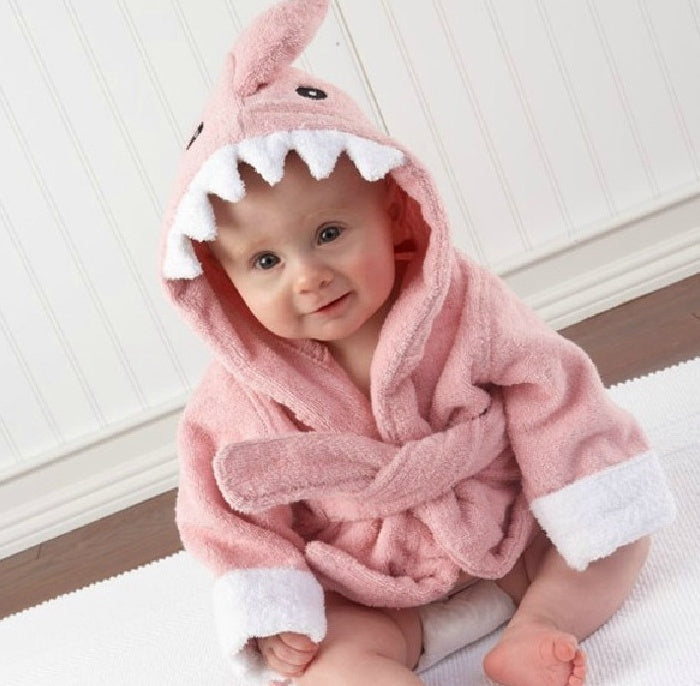 Cartoon Cute Animal Modeling Baby Bath Towels Baby Bathrobes Cotton Children's Bathrobes Baby Hooded - Kids kingdom Shop