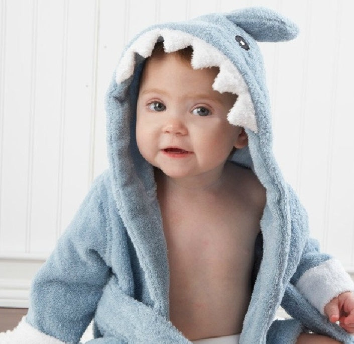 Cartoon Cute Animal Modeling Baby Bath Towels Baby Bathrobes Cotton Children's Bathrobes Baby Hooded - Kids kingdom Shop