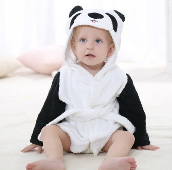 Cartoon Cute Animal Modeling Baby Bath Towels Baby Bathrobes Cotton Children's Bathrobes Baby Hooded - Kids kingdom Shop