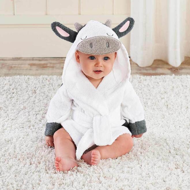 Cartoon Cute Animal Modeling Baby Bath Towels Baby Bathrobes Cotton Children's Bathrobes Baby Hooded - Kids kingdom Shop